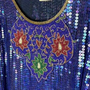 VINTAGE Neiman Marcus Sequin & Beaded Tank